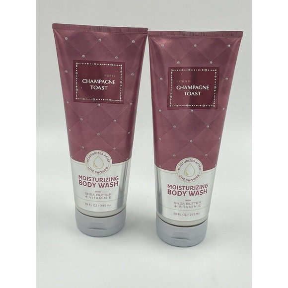 CHAMPAGNE TOAST  Bath and Body Works Body Cream 8 oz Instant Hydration  LOT OF 2 - Picture 1 of 3